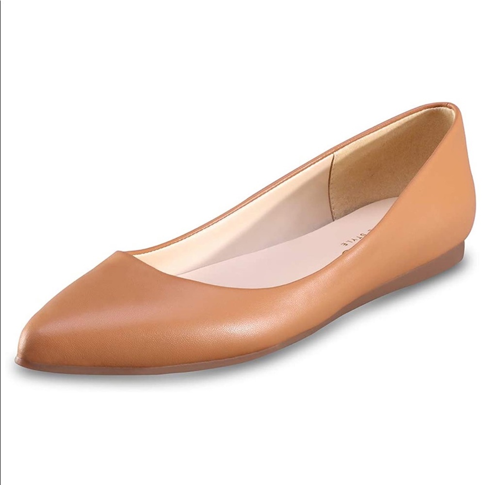 NEW Pointy Light Brown Flats